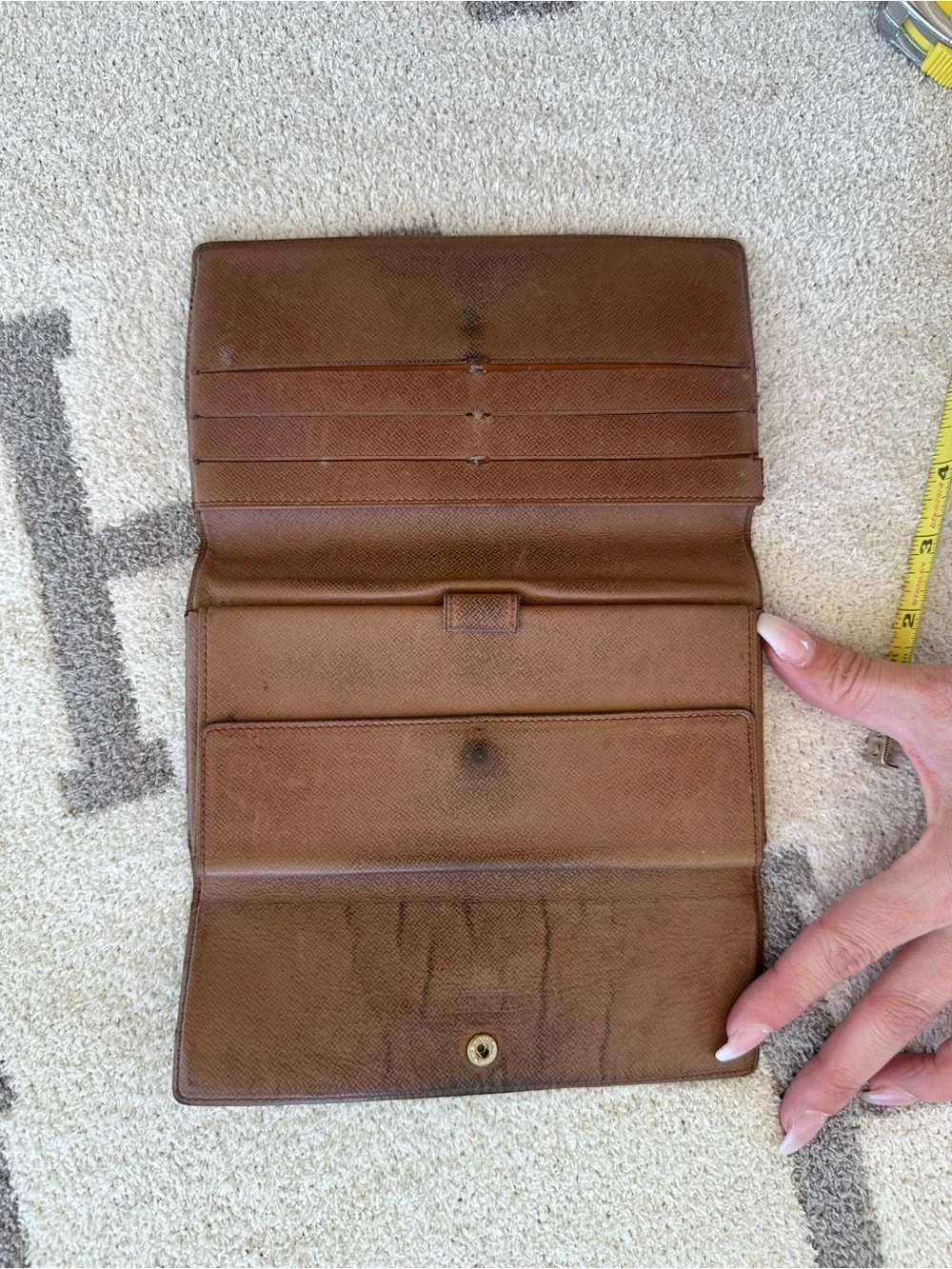 Louis Vuitton Brown Monogram Canvas Snap Continental Wallet